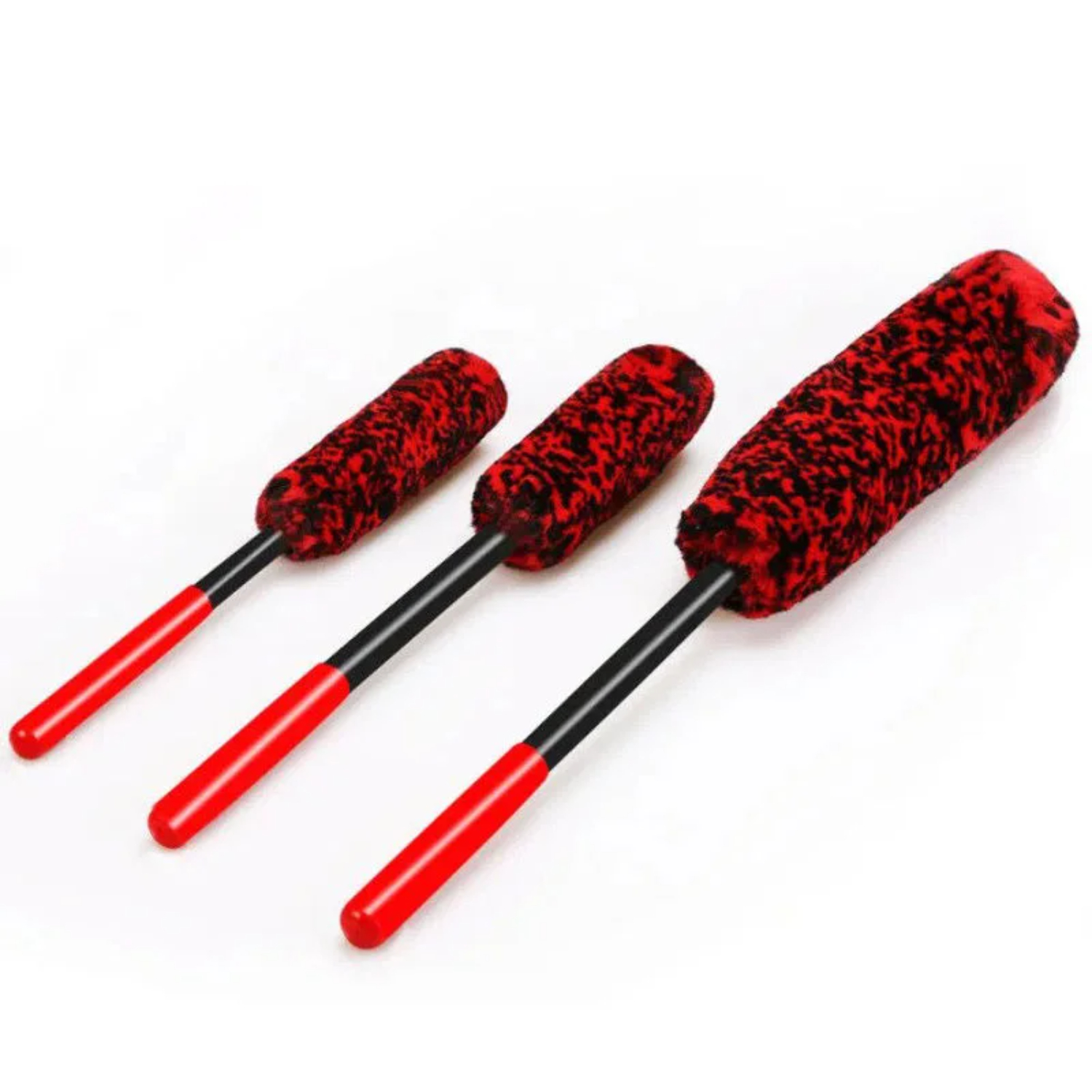 brushdepot Car Wheel Brush Wash Kit Soft Wool Tire Ultimate Detailinges Multifunctional Tools Cleaning Brush 3 Pack at MechanicSurplus.com