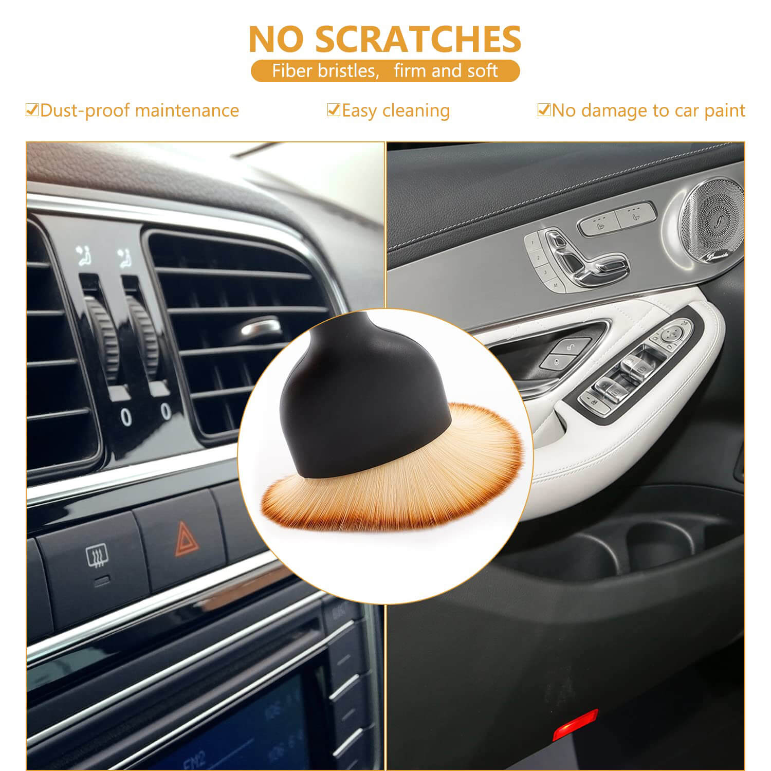 Car Detailing Brushes Automobile Interior Soft Bristles Brush