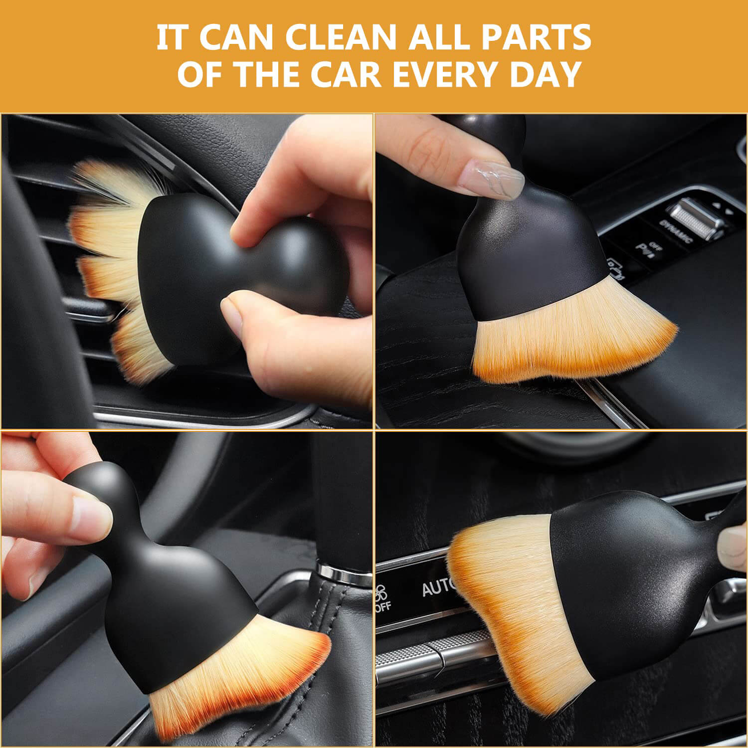 Car Interior Detailing Brush,soft Bristle Cleaning Brush Car