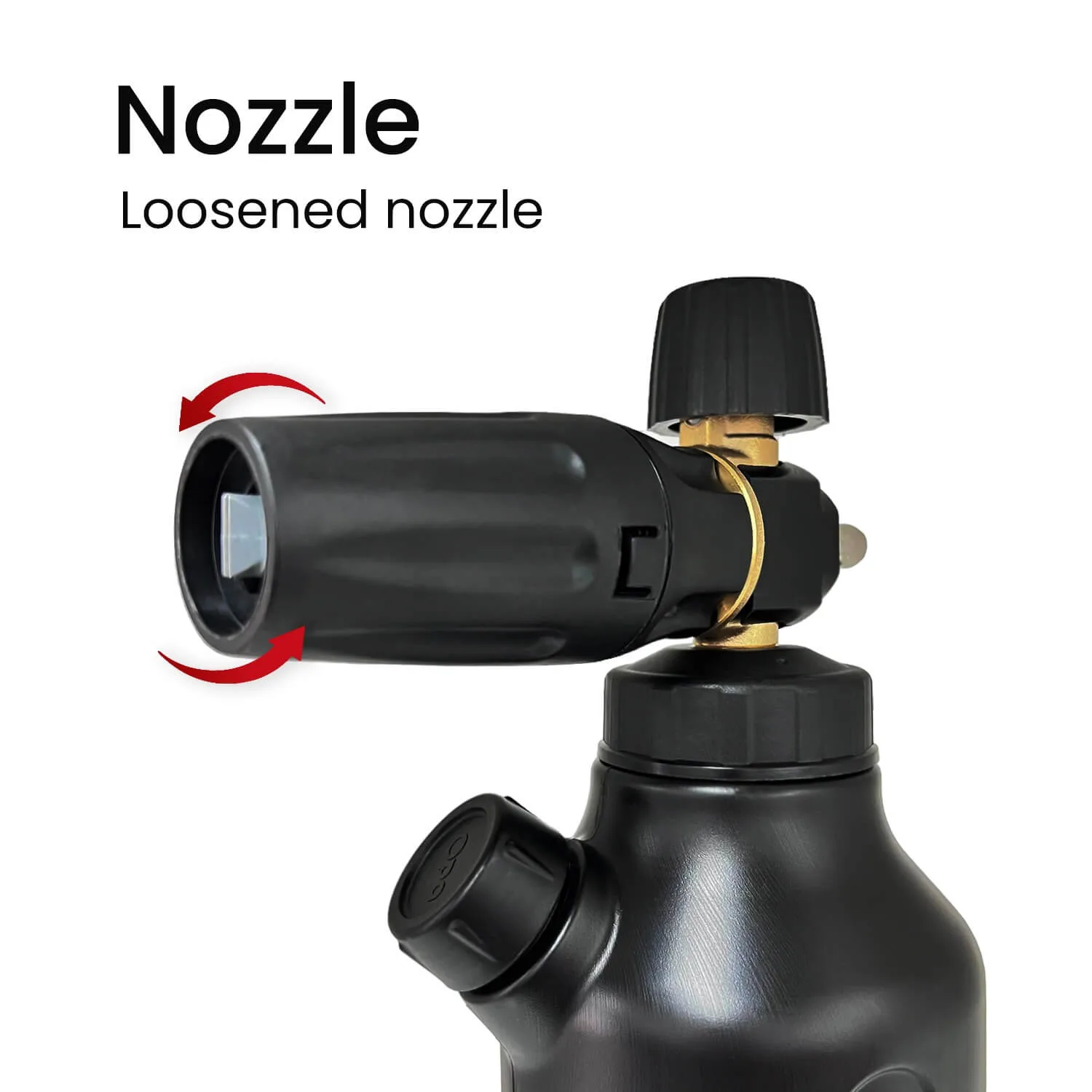foam cannon foam-cannon-nozzle-loosened-process