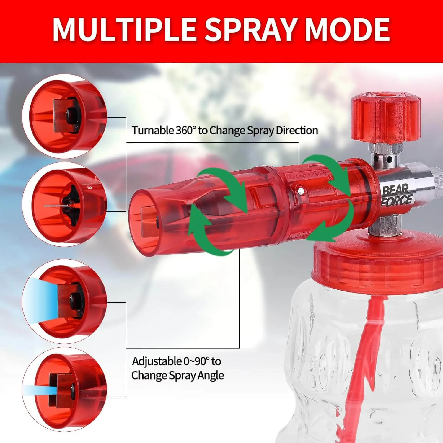 stainless steel foam cannon foam-cannon-bear-force-stainless-steel