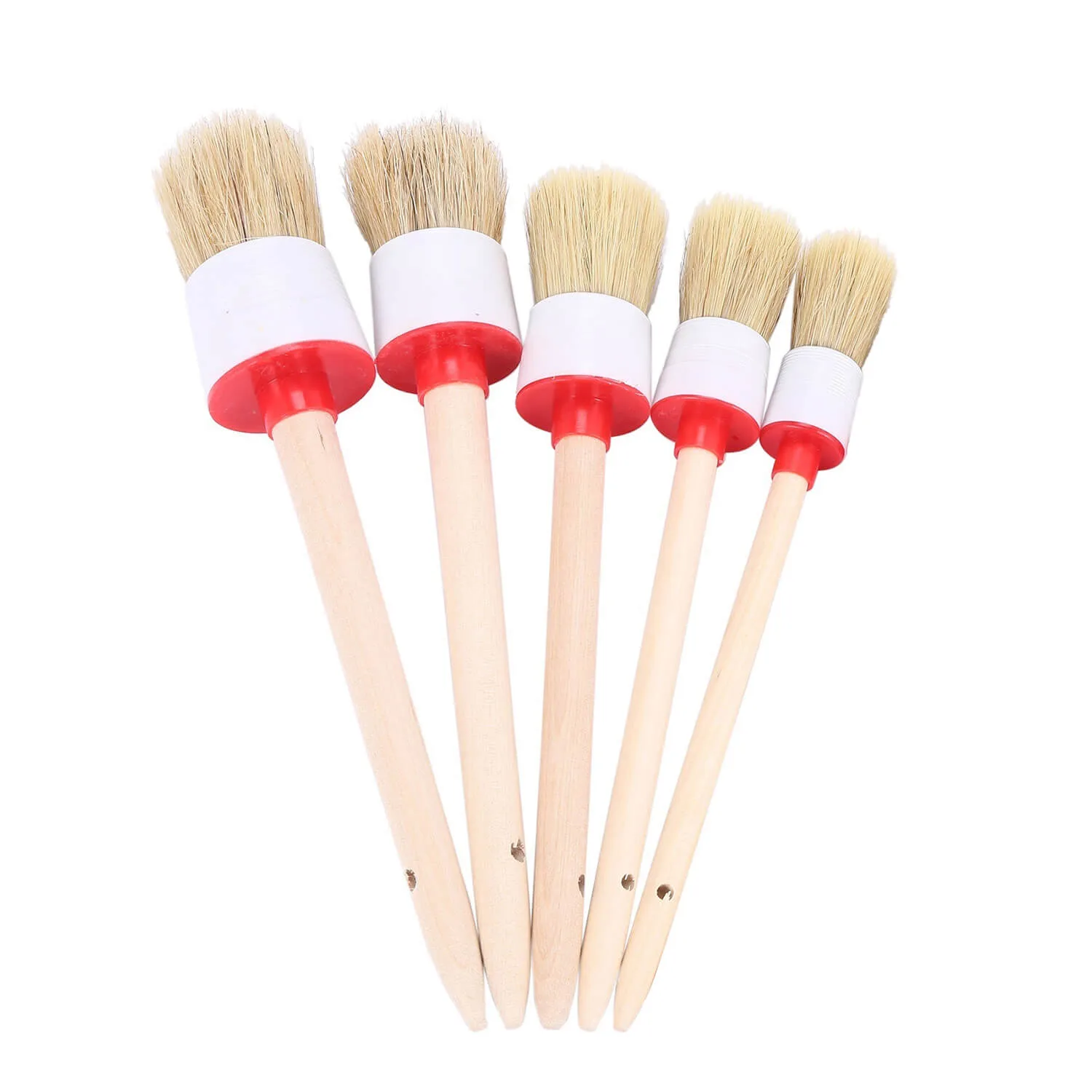 wooden handle dressing brush detailmax-dressing-brush-synthetic-bristles-set-of-5-white