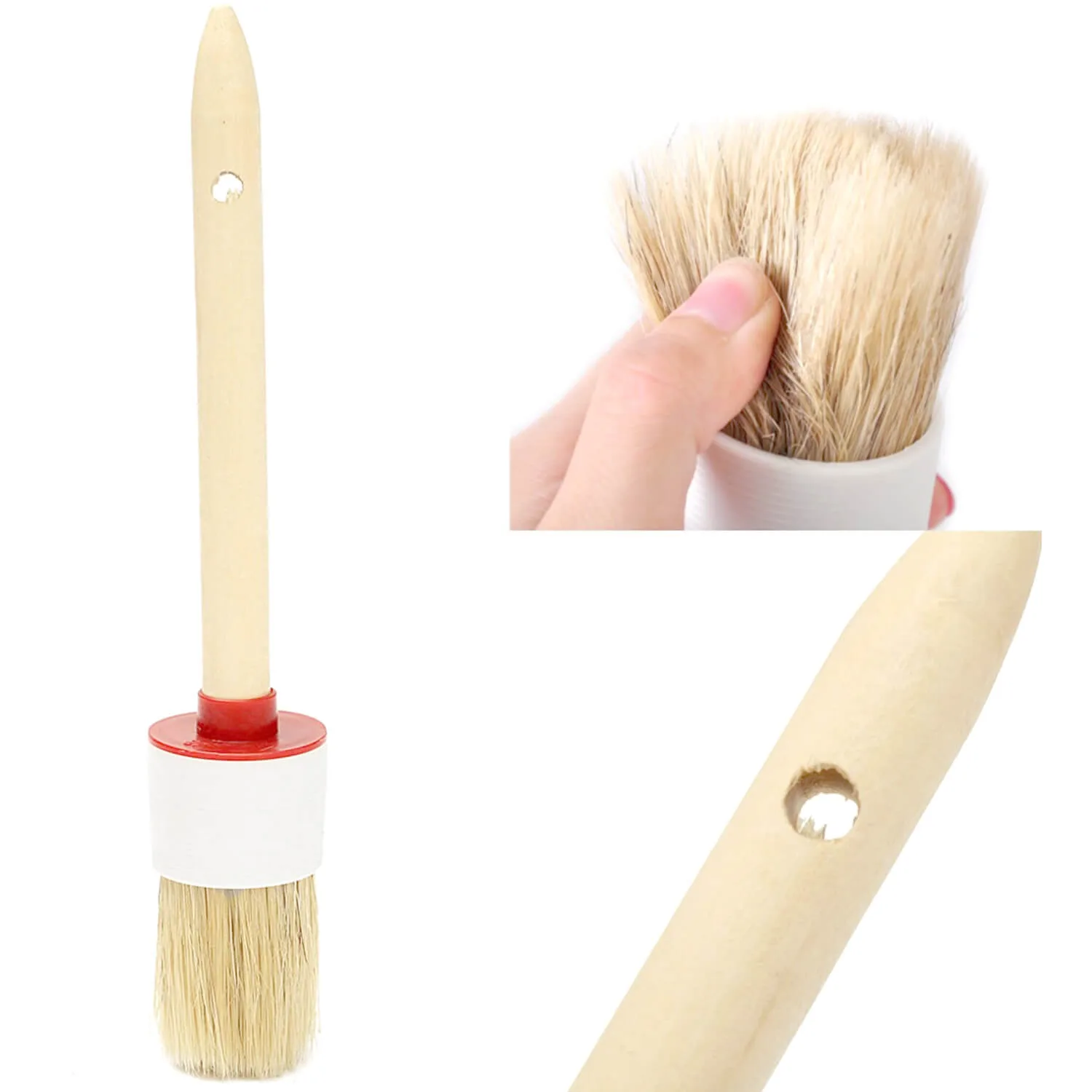 wooden handle dressing brush dressing-brush-synthetic-bristles-pack-white